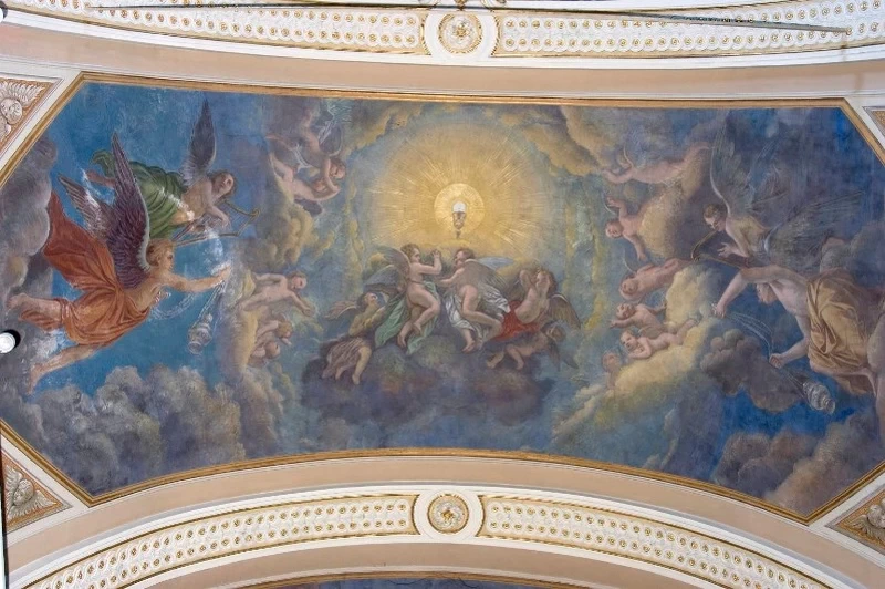 Gloria della SS. Eucarestia - 1875, chiesa di San Lorenzo, Urago d'Oglio (BS)